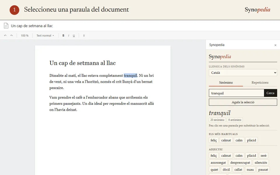 Selecciona una paraula