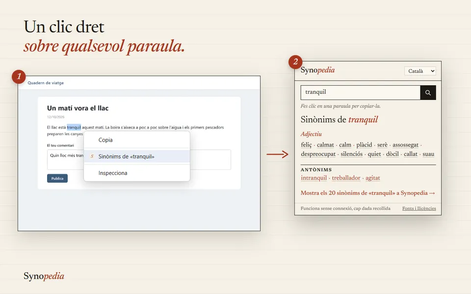 Clic dret sobre una paraula
