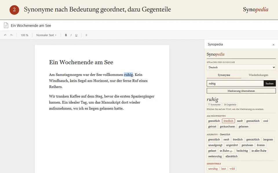 Synopedia für Google Docs