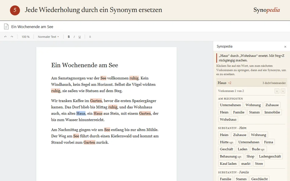 Ein Synonym für jede Wiederholung