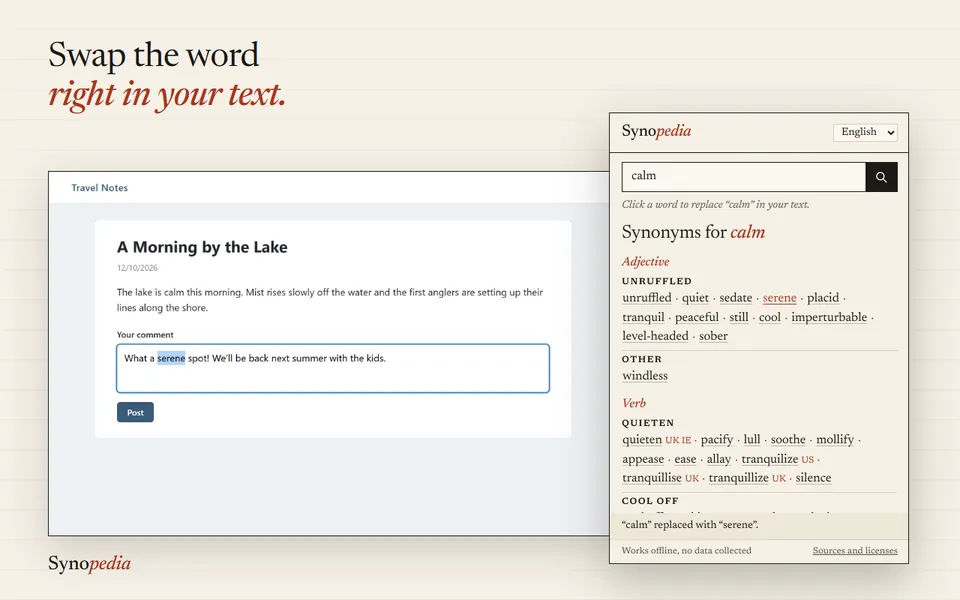 The word is replaced in your text