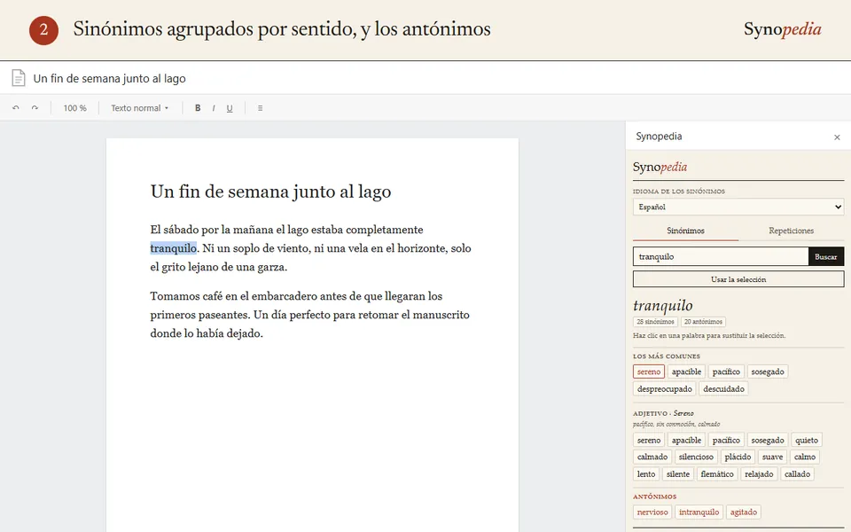 Synopedia para Google Docs