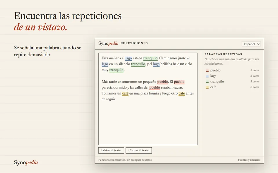 Synopedia – Detector De Repeticiones