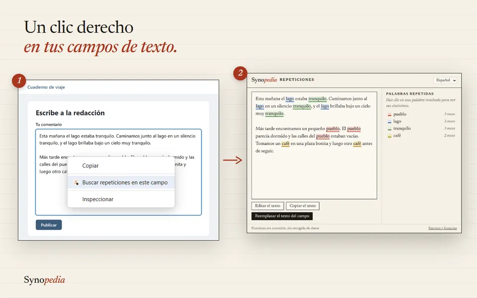 Clic derecho en un campo de texto