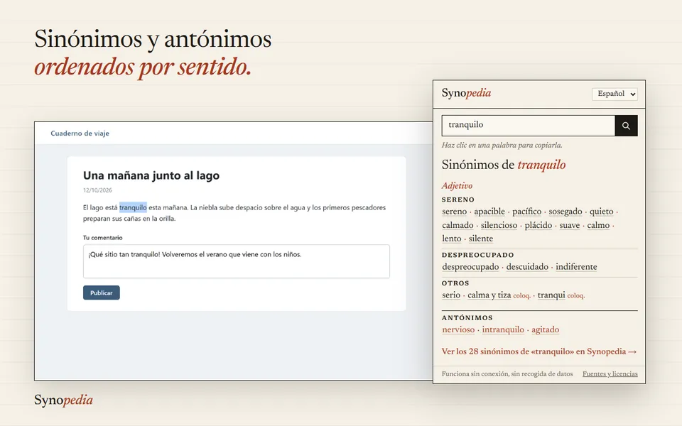 Synopedia – Sinónimos & Antónimos