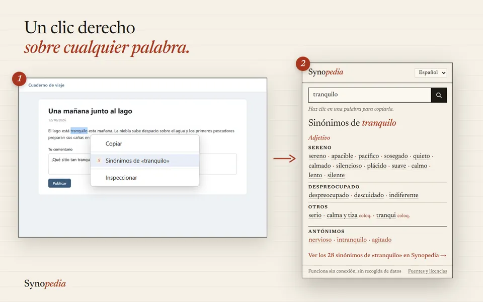 Clic derecho en una palabra