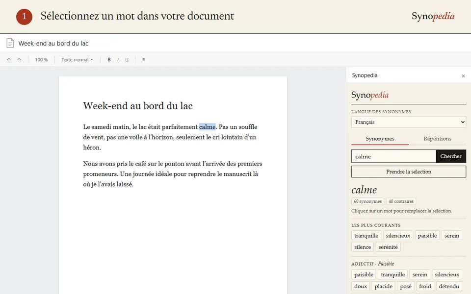 Sélectionnez un mot